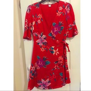NWT Floral Wrap Dress